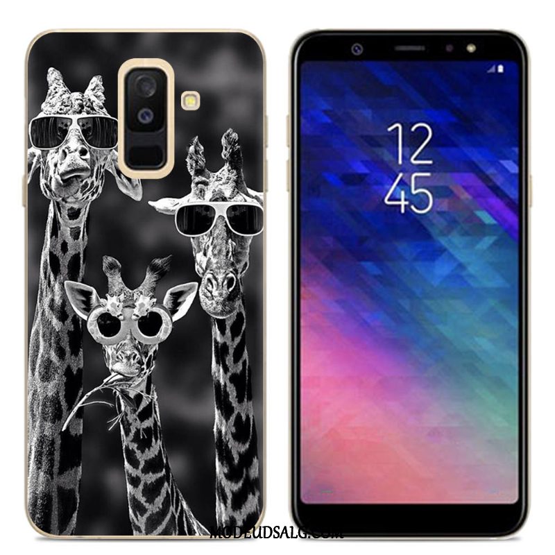 Samsung Galaxy A6+ Etui Sort Kreativ Blød Cover Silikone