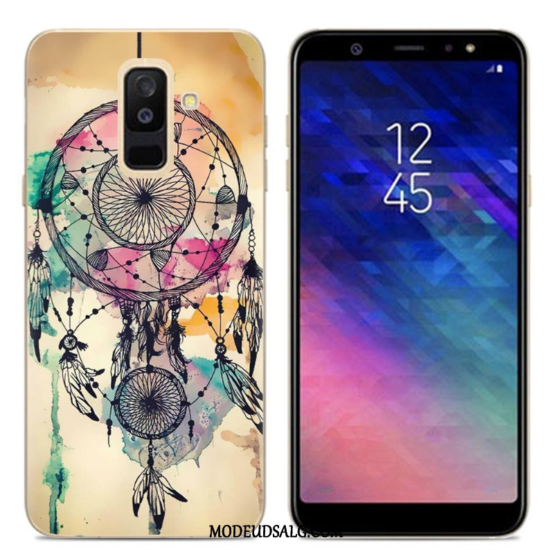 Samsung Galaxy A6+ Etui Sort Kreativ Blød Cover Silikone