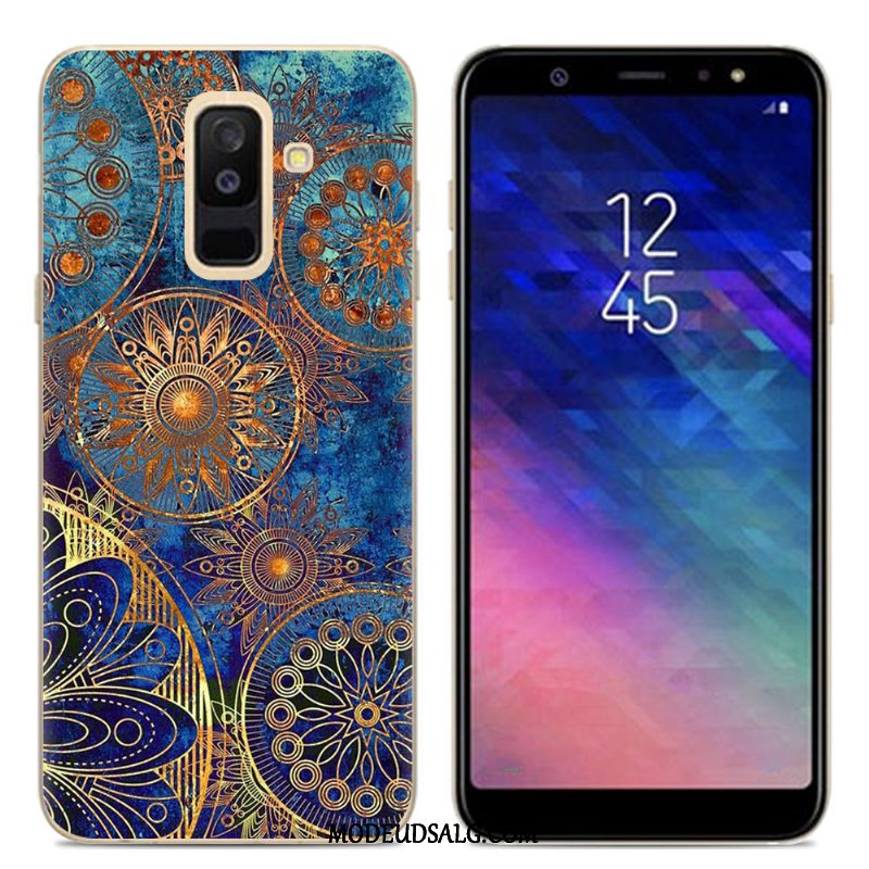 Samsung Galaxy A6+ Etui Sort Kreativ Blød Cover Silikone