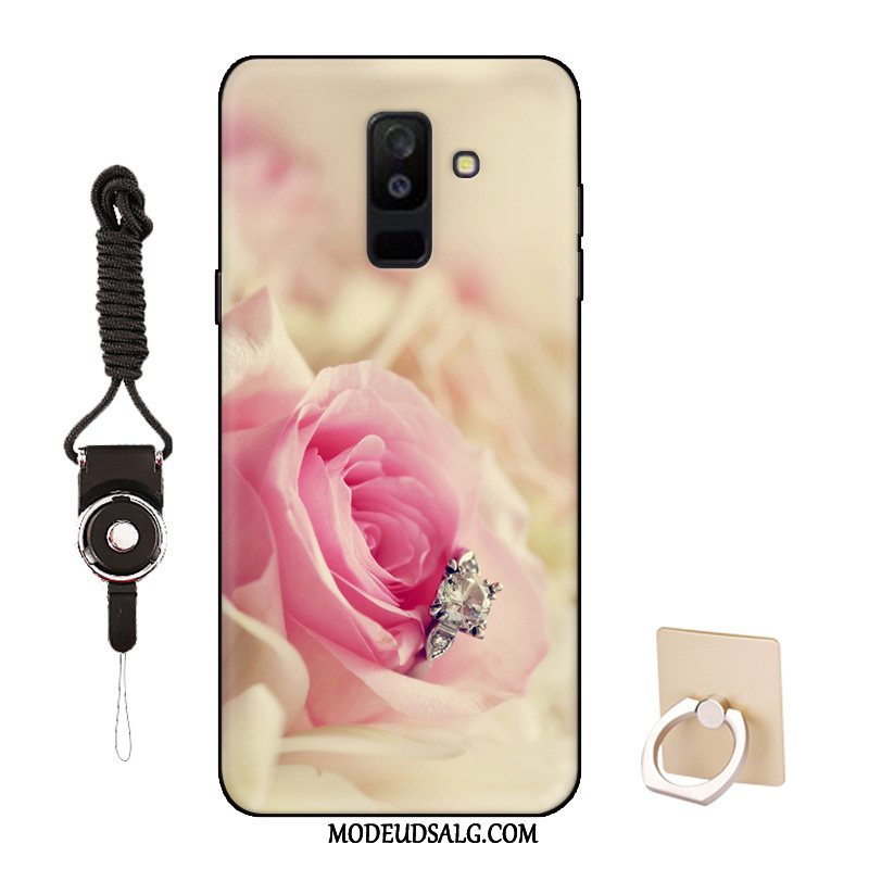 Samsung Galaxy A6+ Etui Tilpas Alt Inklusive Hvid Smuk Blød