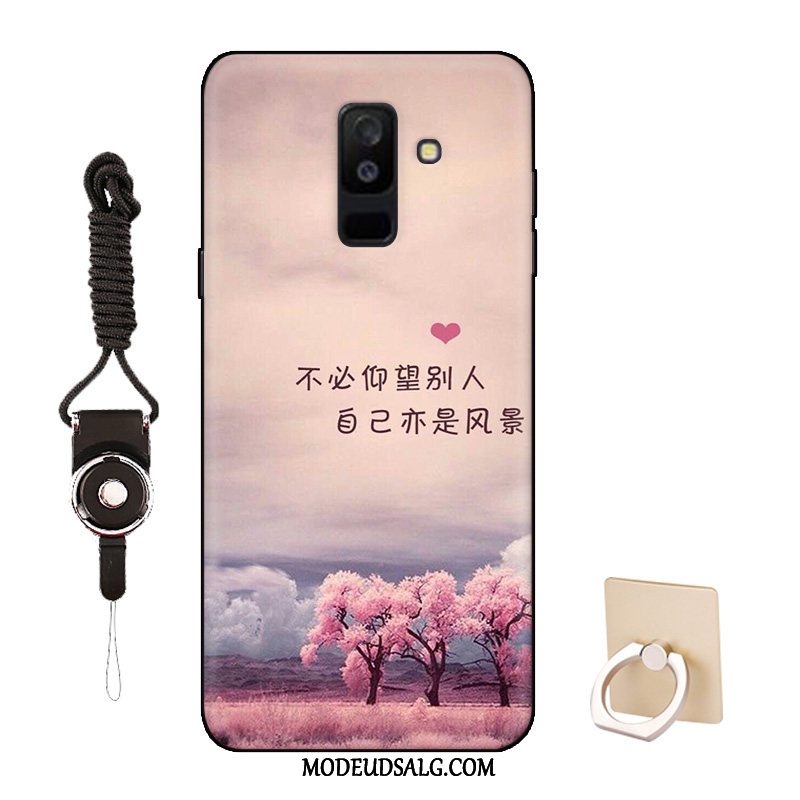 Samsung Galaxy A6+ Etui Tilpas Alt Inklusive Hvid Smuk Blød