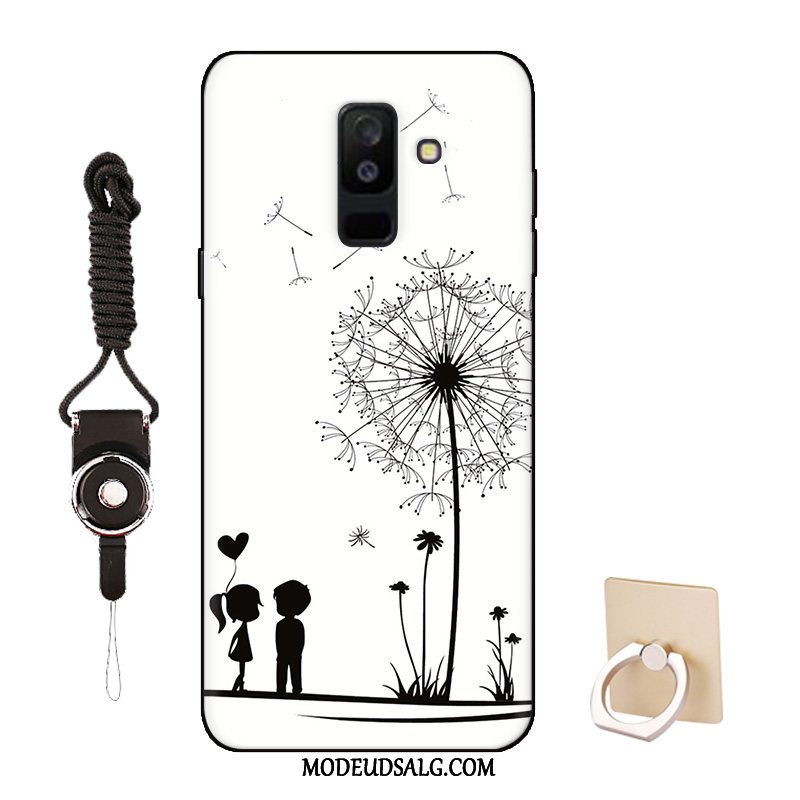 Samsung Galaxy A6+ Etui Tilpas Alt Inklusive Hvid Smuk Blød