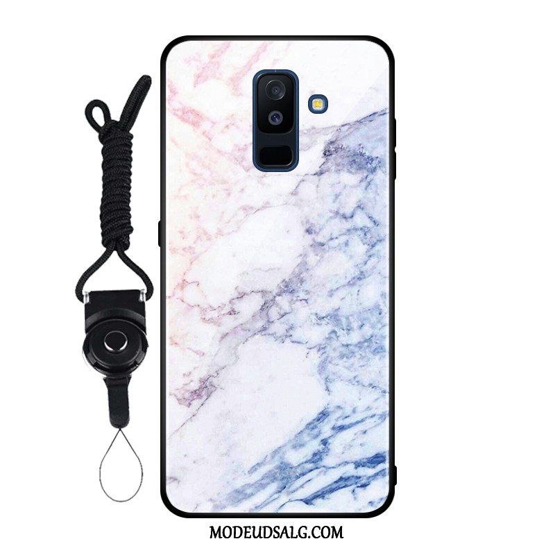 Samsung Galaxy A6+ Etui Tilpas Glas Beskyttelse Lyserød Cover