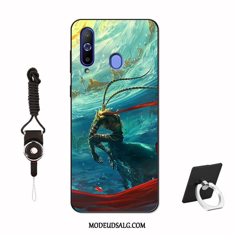 Samsung Galaxy A60 Etui Anti-fald Hærdning Sort Silikone Net Red