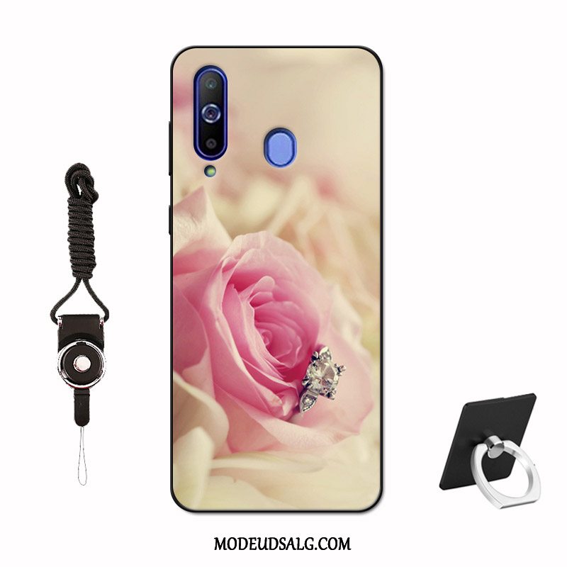 Samsung Galaxy A60 Etui Anti-fald Hærdning Sort Silikone Net Red