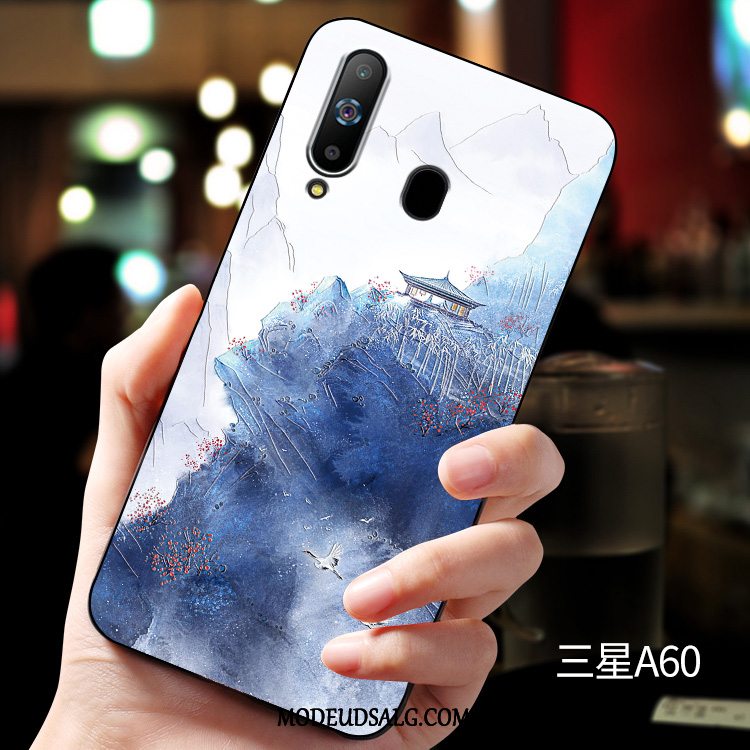 Samsung Galaxy A60 Etui Blød Beskyttelse Cover Tilpas Hvid