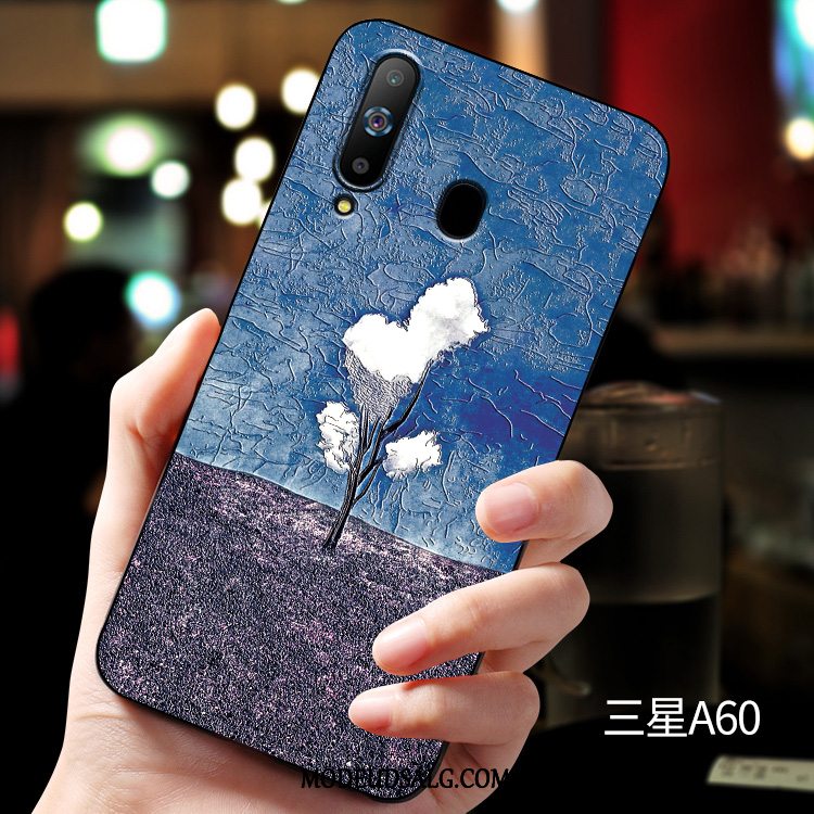 Samsung Galaxy A60 Etui Blød Beskyttelse Cover Tilpas Hvid