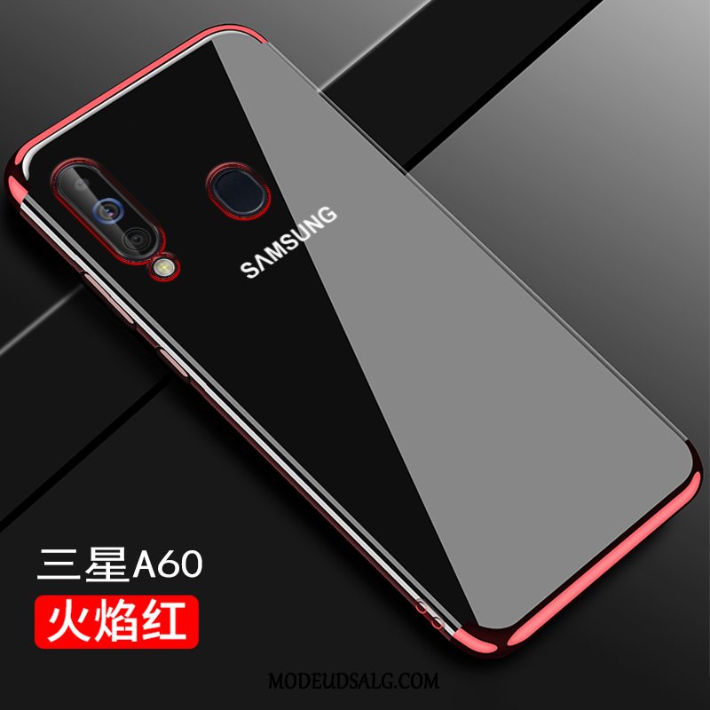 Samsung Galaxy A60 Etui / Cover Anti-fald Net Red Blød Belægning Beskyttelse