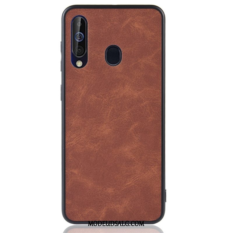 Samsung Galaxy A60 Etui / Cover Læder Anti-fald Vintage Brun