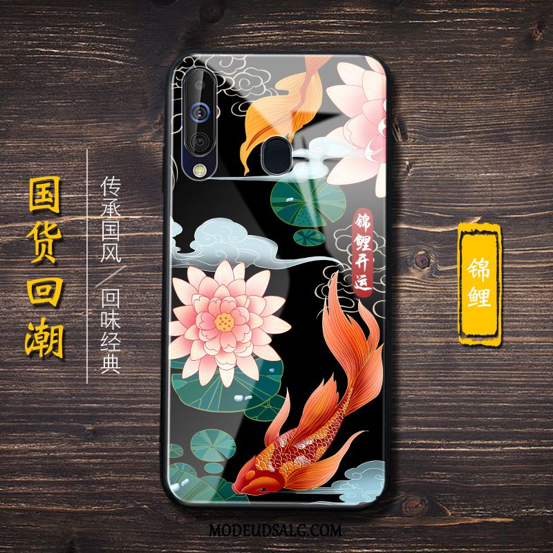 Samsung Galaxy A60 Etui / Cover Trendy Kinesisk Stil Hvid Beskyttelse Glas