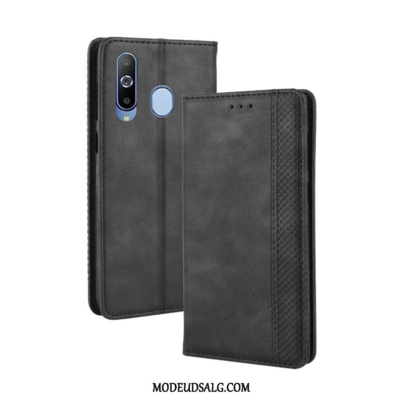 Samsung Galaxy A60 Etui Folio Cover Lædertaske Blå Tegnebog