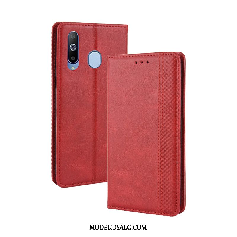 Samsung Galaxy A60 Etui Folio Cover Lædertaske Blå Tegnebog