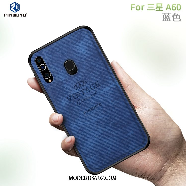 Samsung Galaxy A60 Etui Tynd Mønster Klud Rød Anti-fald