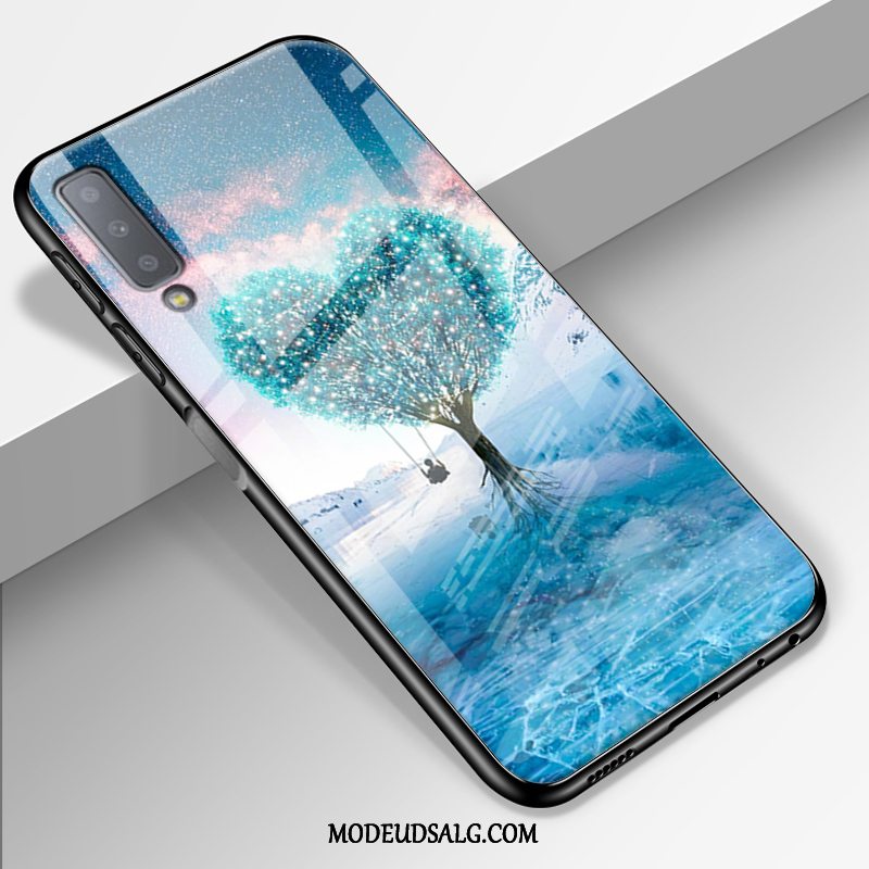 Samsung Galaxy A7 Etui Blomster Beskyttelse Glas Trend Cover