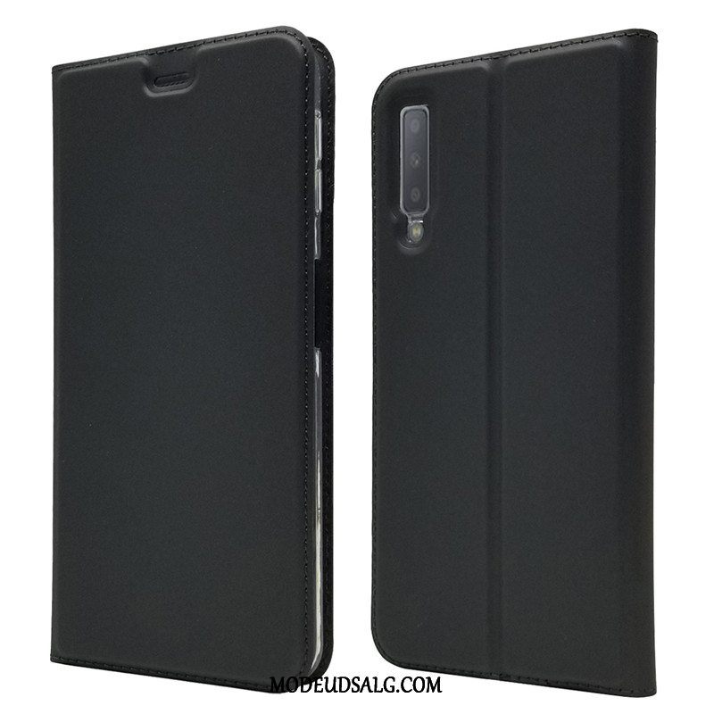 Samsung Galaxy A7 Etui Blød Blå Tegnebog Folio Cover