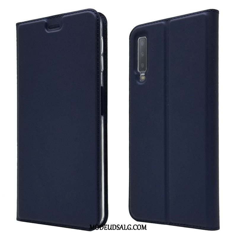 Samsung Galaxy A7 Etui Blød Blå Tegnebog Folio Cover