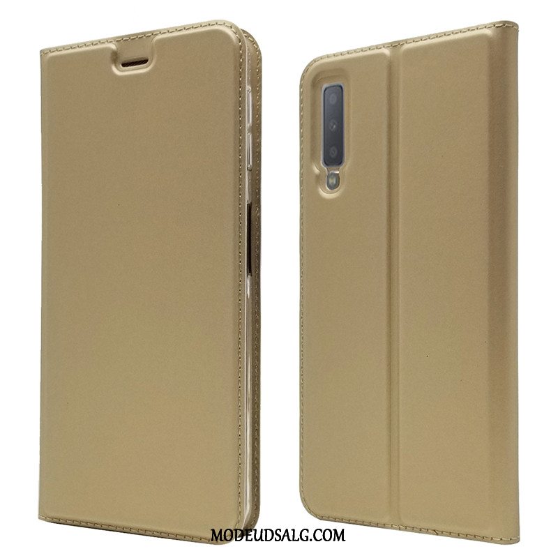 Samsung Galaxy A7 Etui Blød Blå Tegnebog Folio Cover