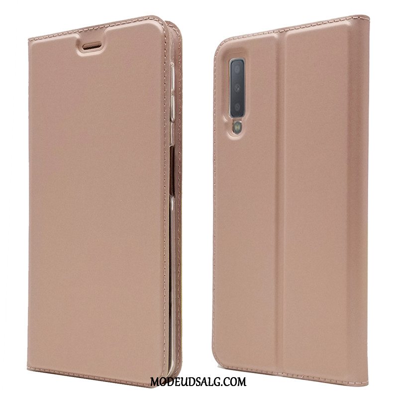 Samsung Galaxy A7 Etui Blød Blå Tegnebog Folio Cover