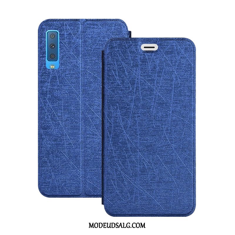 Samsung Galaxy A7 Etui / Cover Blå Folio Lædertaske Alt Inklusive