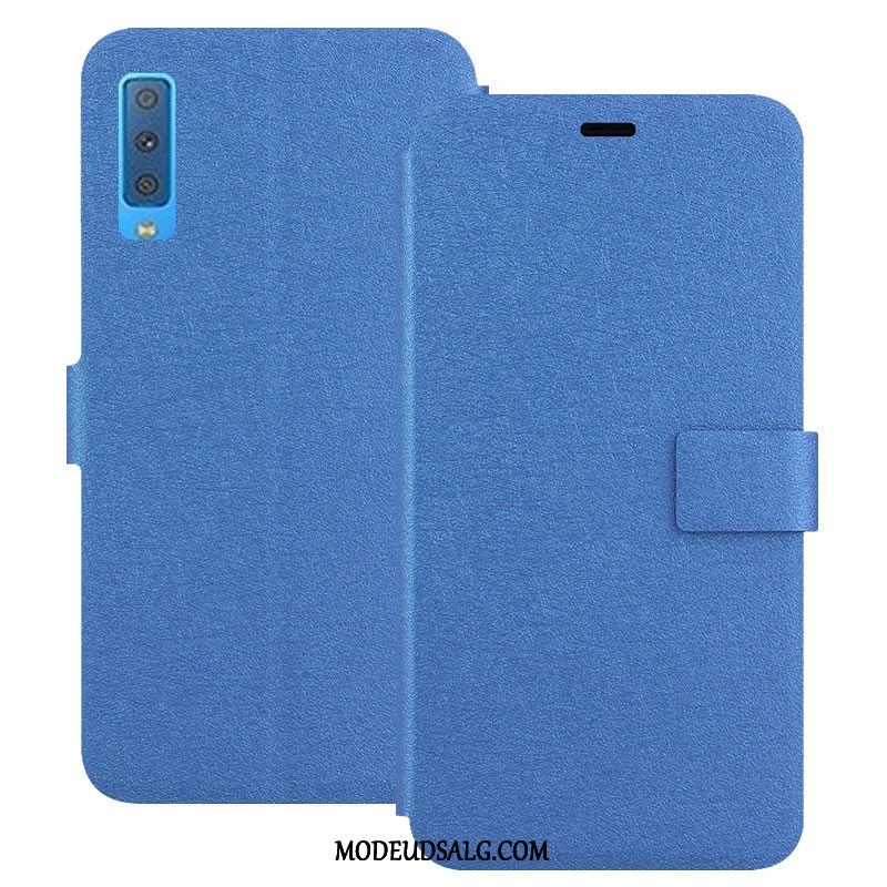 Samsung Galaxy A7 Etui / Cover Blå Folio Lædertaske Alt Inklusive