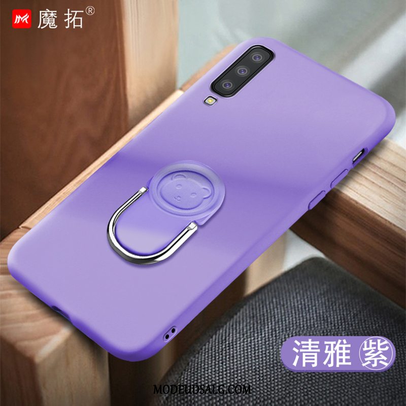 Samsung Galaxy A7 Etui / Cover Blød Lilla Silikone Anti-fald Alt Inklusive