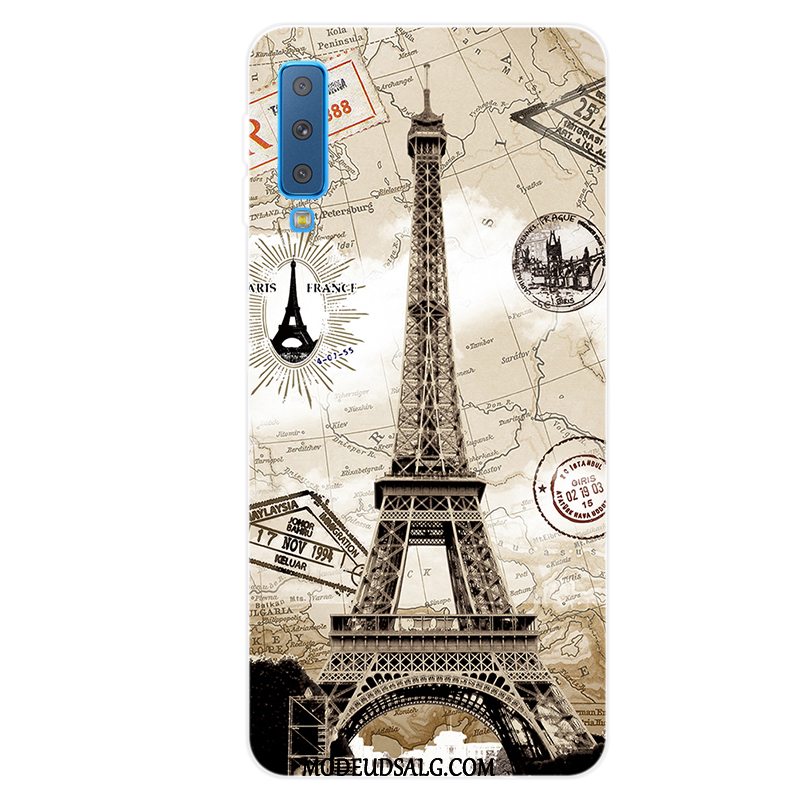 Samsung Galaxy A7 Etui / Cover Silikone Cartoon Guld Tilpas