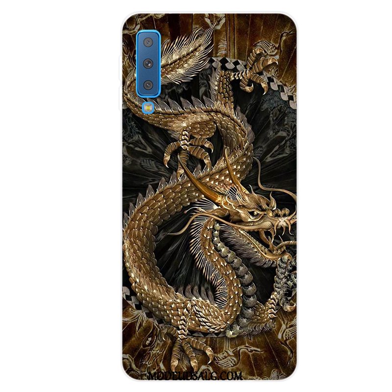 Samsung Galaxy A7 Etui / Cover Silikone Cartoon Guld Tilpas