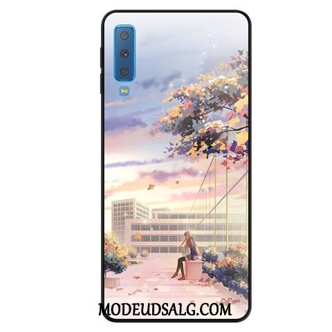 Samsung Galaxy A7 Etui / Cover Ungdom Beskyttelse Gul Kreativ