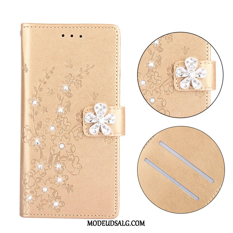 Samsung Galaxy A7 Etui Folio Beskyttelse Strass Anti-fald Lædertaske