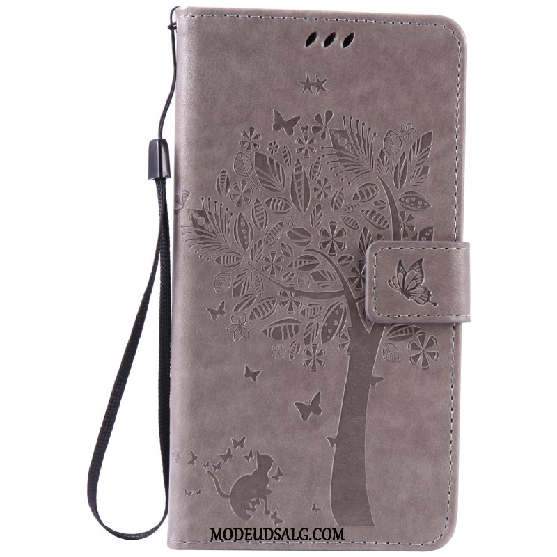 Samsung Galaxy A7 Etui Folio Tegnebog Sort Cartoon Anti-fald