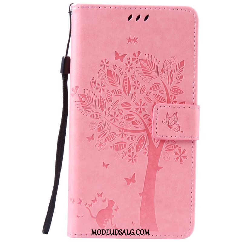 Samsung Galaxy A7 Etui Folio Tegnebog Sort Cartoon Anti-fald