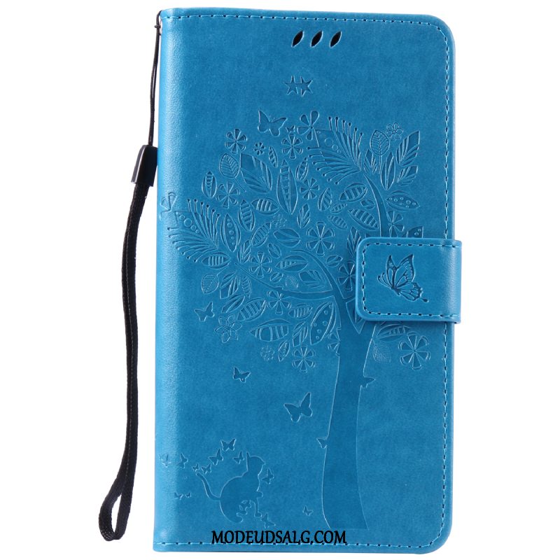 Samsung Galaxy A7 Etui Folio Tegnebog Sort Cartoon Anti-fald