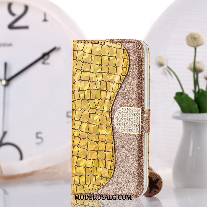 Samsung Galaxy A7 Etui Rosa Guld Clamshell Pulver Lædertaske