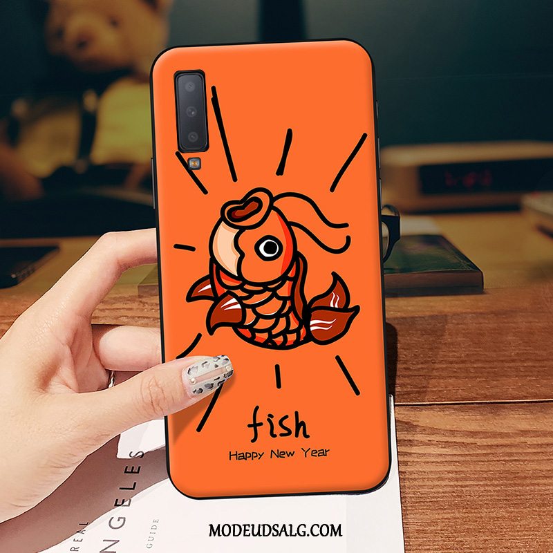 Samsung Galaxy A7 Etui Silikone Cover Ny Cartoon Orange