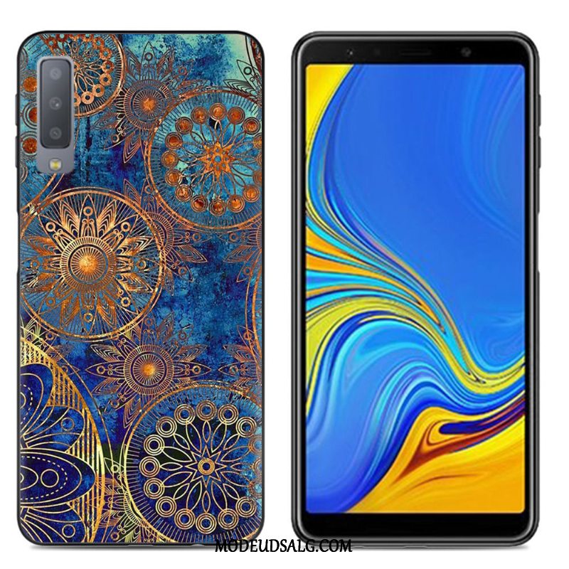 Samsung Galaxy A7 Etui Stor Cover Anti-fald Hvid Blød