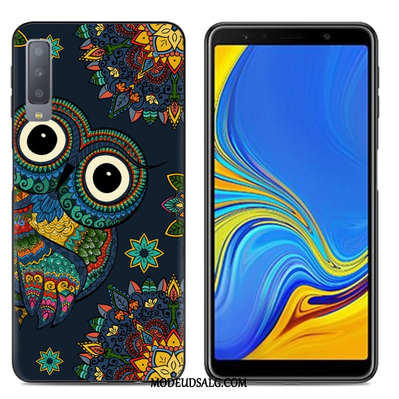 Samsung Galaxy A7 Etui Stor Cover Anti-fald Hvid Blød