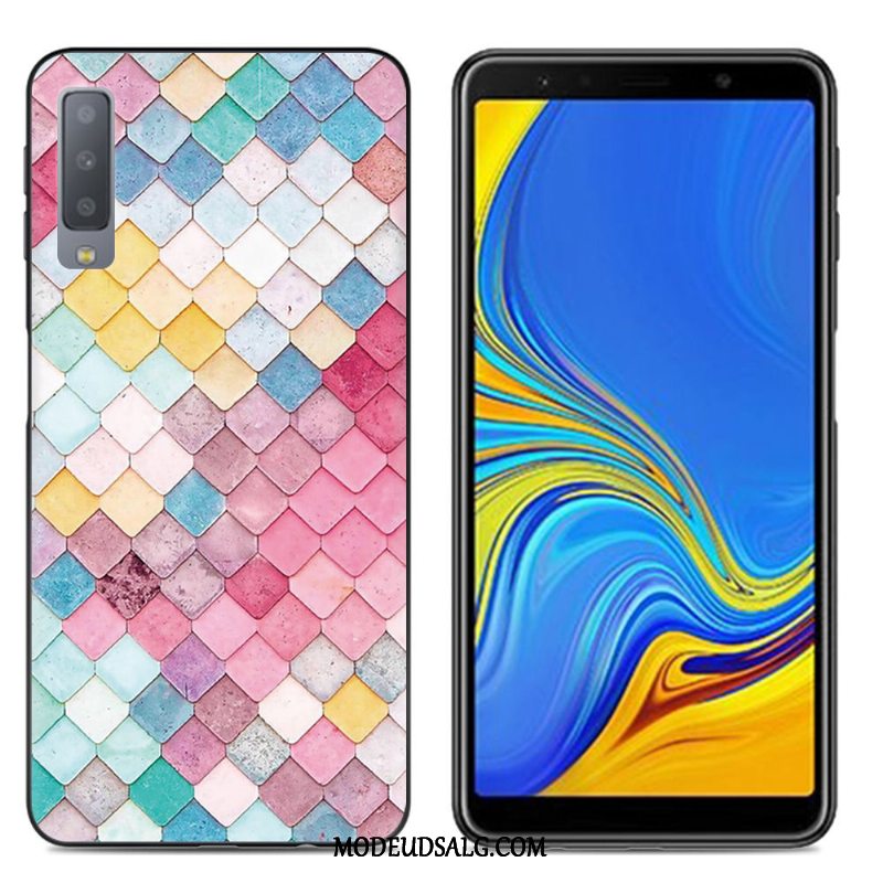 Samsung Galaxy A7 Etui Stor Cover Anti-fald Hvid Blød