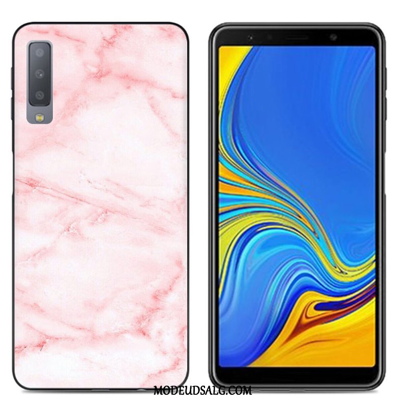 Samsung Galaxy A7 Etui Stor Cover Anti-fald Hvid Blød