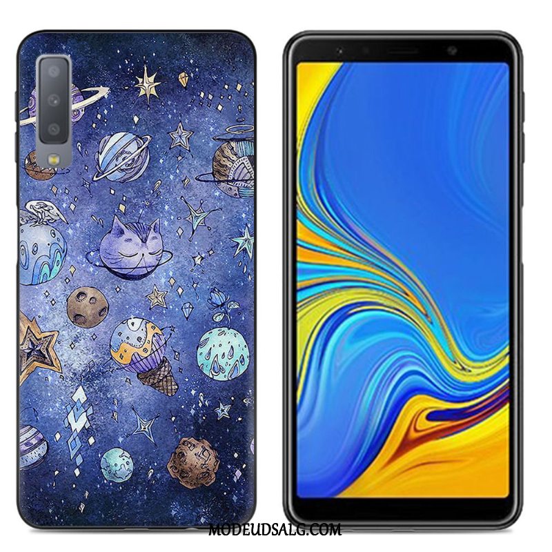 Samsung Galaxy A7 Etui Stor Cover Anti-fald Hvid Blød