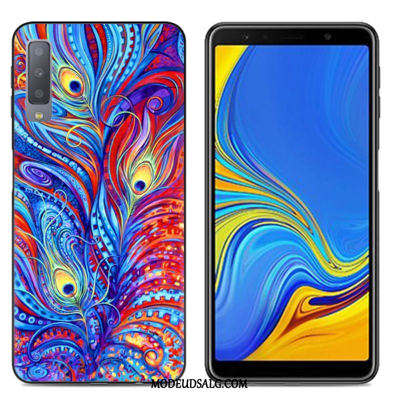 Samsung Galaxy A7 Etui Stor Cover Anti-fald Hvid Blød