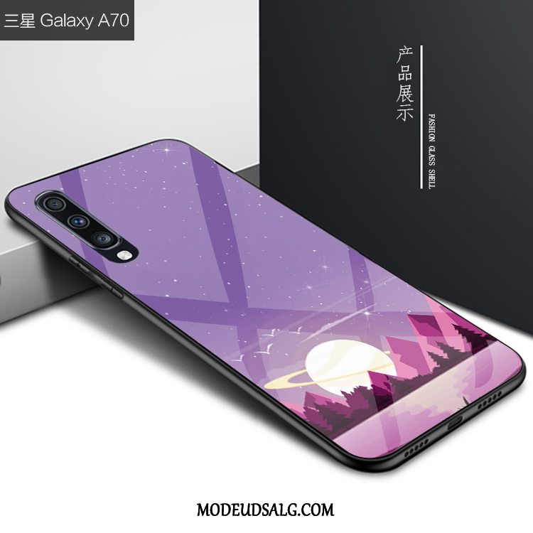 Samsung Galaxy A70 Etui Af Personlighed Anti-fald Kreativ Glas Cover