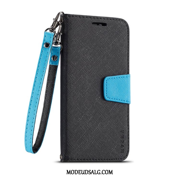 Samsung Galaxy A70 Etui Anti-fald Nubuck Clamshell Lædertaske Rød