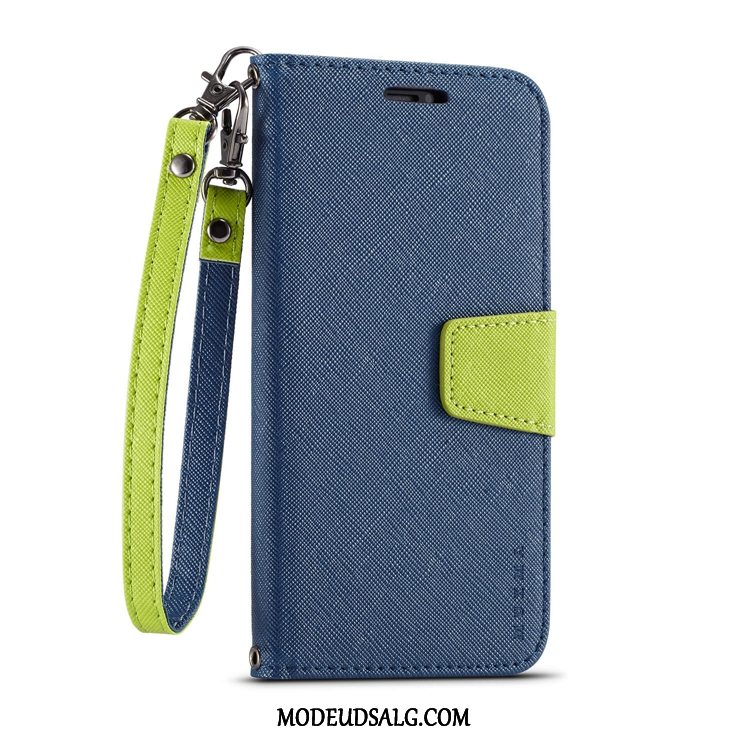 Samsung Galaxy A70 Etui Anti-fald Nubuck Clamshell Lædertaske Rød