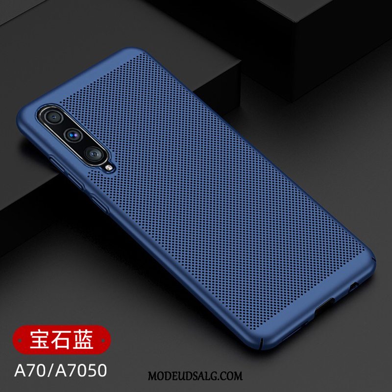 Samsung Galaxy A70 Etui Anti-fald Sort Nubuck Cover Mesh