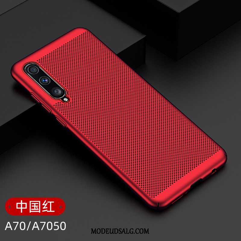 Samsung Galaxy A70 Etui Anti-fald Sort Nubuck Cover Mesh