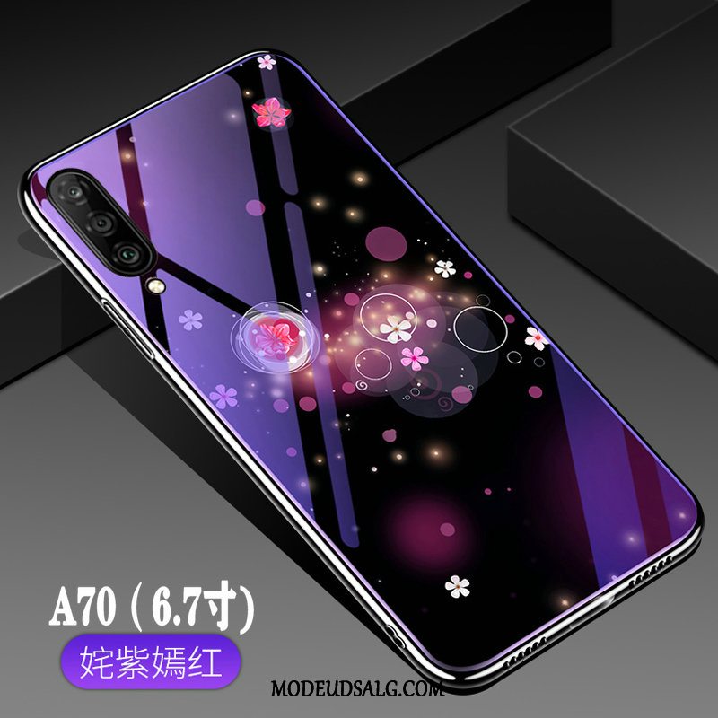 Samsung Galaxy A70 Etui Blå Beskyttelse Alt Inklusive Glas Blød