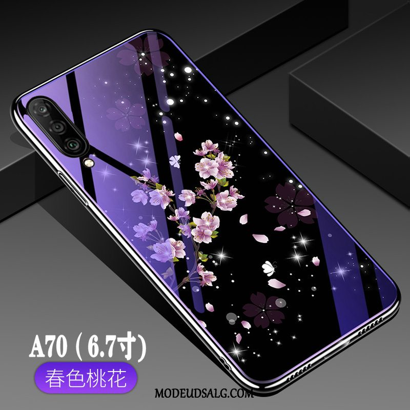 Samsung Galaxy A70 Etui Blå Beskyttelse Alt Inklusive Glas Blød