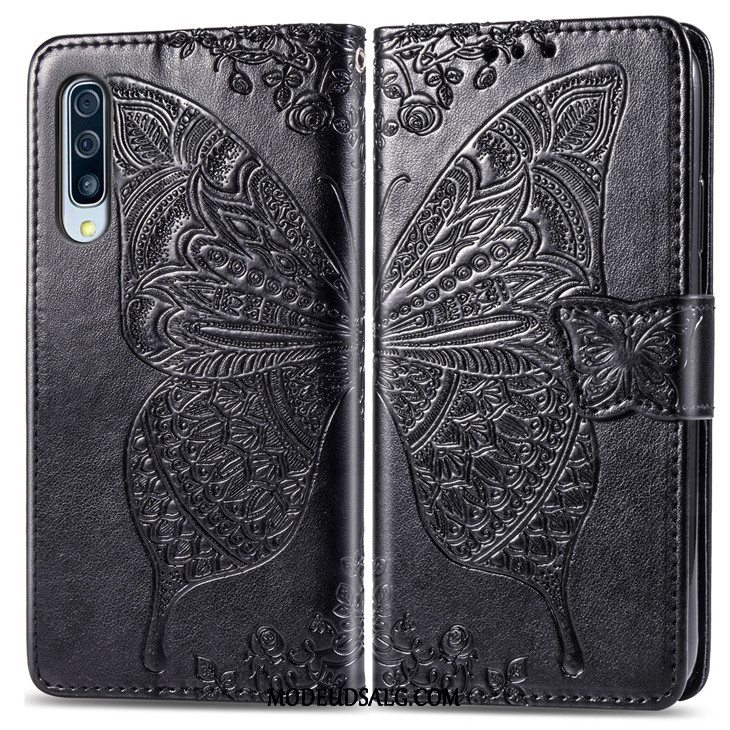 Samsung Galaxy A70 Etui Clamshell Lædertaske Blå Beskyttelse Cover