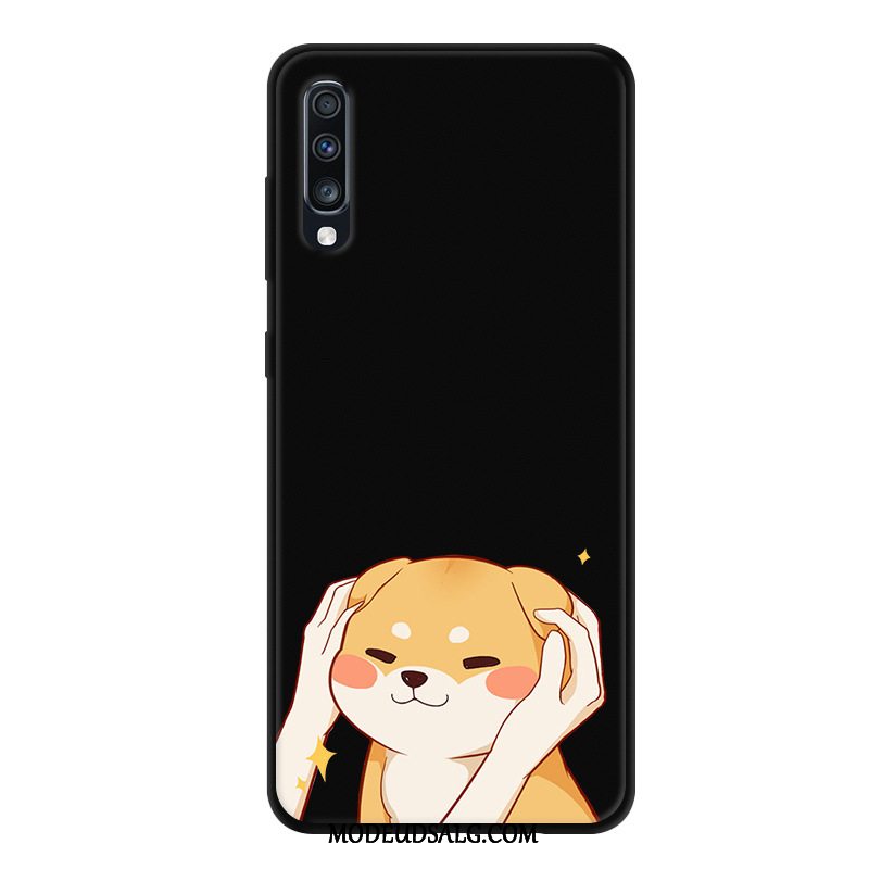 Samsung Galaxy A70 Etui / Cover Anti-fald Gaze Cartoon Sort Beskyttelse