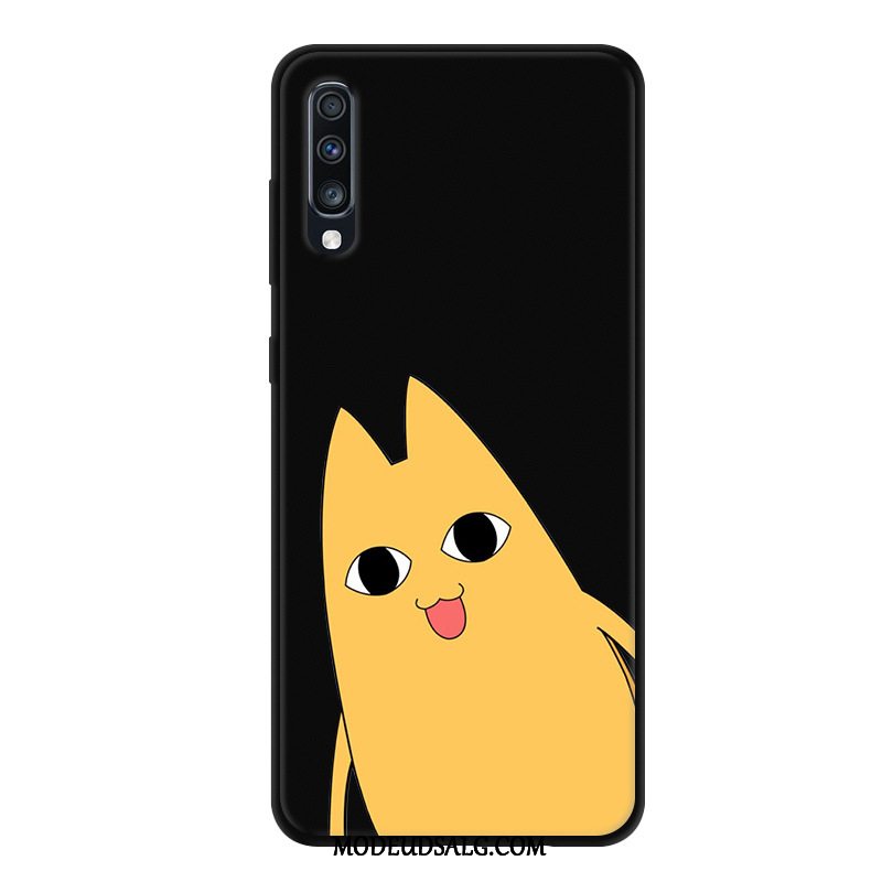 Samsung Galaxy A70 Etui / Cover Anti-fald Gaze Cartoon Sort Beskyttelse